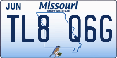 MO license plate TL8Q6G