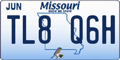 MO license plate TL8Q6H