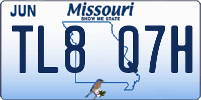 MO license plate TL8Q7H