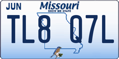 MO license plate TL8Q7L