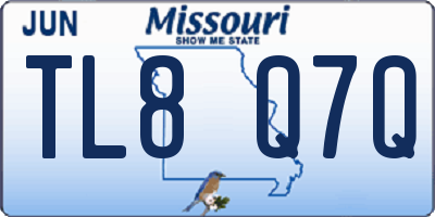 MO license plate TL8Q7Q