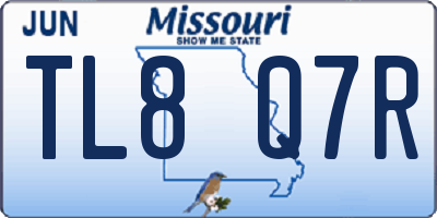 MO license plate TL8Q7R