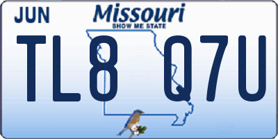MO license plate TL8Q7U
