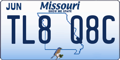 MO license plate TL8Q8C