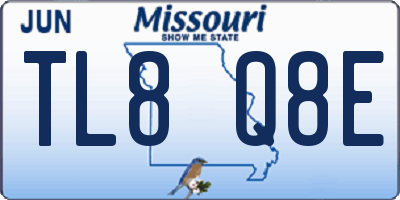 MO license plate TL8Q8E