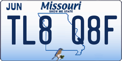 MO license plate TL8Q8F