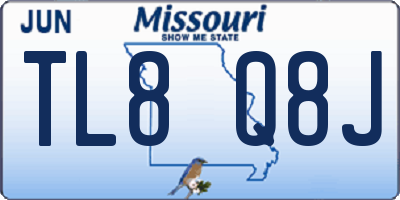 MO license plate TL8Q8J