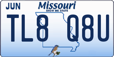 MO license plate TL8Q8U