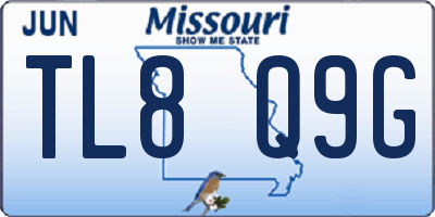 MO license plate TL8Q9G