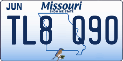 MO license plate TL8Q9O