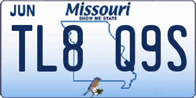 MO license plate TL8Q9S