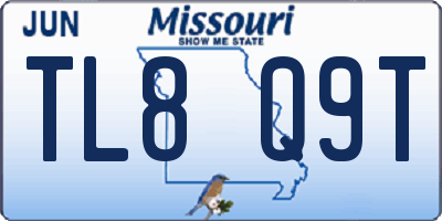 MO license plate TL8Q9T
