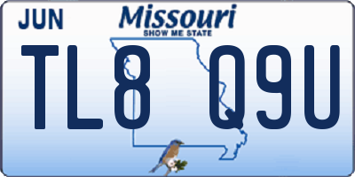 MO license plate TL8Q9U