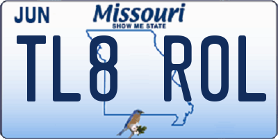 MO license plate TL8R0L