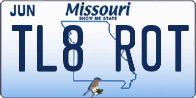 MO license plate TL8R0T