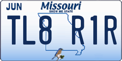 MO license plate TL8R1R