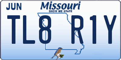 MO license plate TL8R1Y