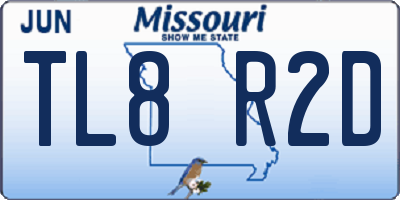 MO license plate TL8R2D