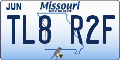 MO license plate TL8R2F