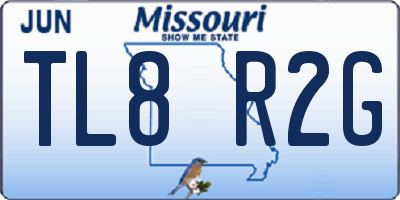 MO license plate TL8R2G