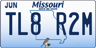 MO license plate TL8R2M