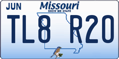 MO license plate TL8R2O
