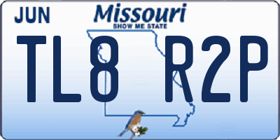MO license plate TL8R2P