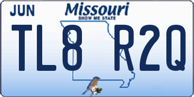 MO license plate TL8R2Q