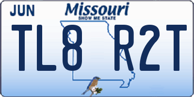 MO license plate TL8R2T