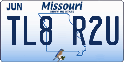 MO license plate TL8R2U