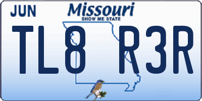 MO license plate TL8R3R