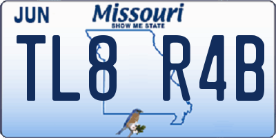 MO license plate TL8R4B