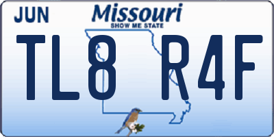 MO license plate TL8R4F
