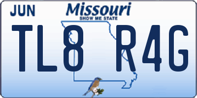 MO license plate TL8R4G