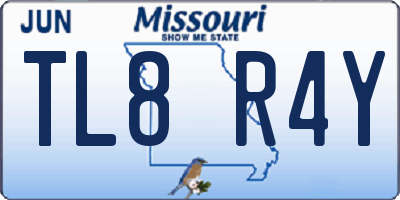 MO license plate TL8R4Y