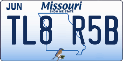 MO license plate TL8R5B