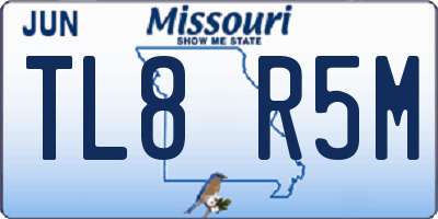 MO license plate TL8R5M