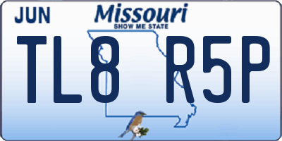 MO license plate TL8R5P