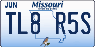 MO license plate TL8R5S