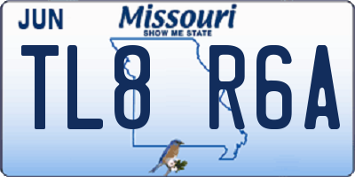MO license plate TL8R6A