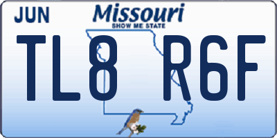 MO license plate TL8R6F