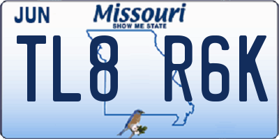 MO license plate TL8R6K