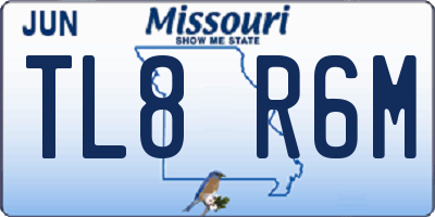 MO license plate TL8R6M