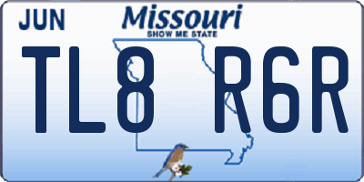MO license plate TL8R6R