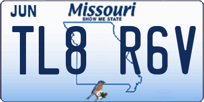 MO license plate TL8R6V