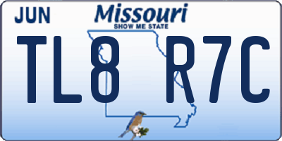 MO license plate TL8R7C