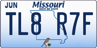 MO license plate TL8R7F