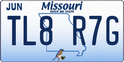 MO license plate TL8R7G