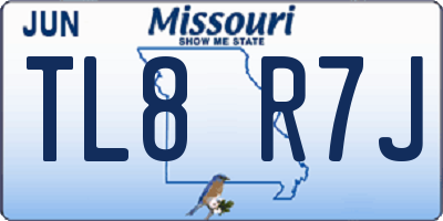 MO license plate TL8R7J