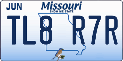 MO license plate TL8R7R